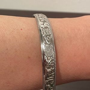 COPY - Rare 925 Sterling Silver Twelve Chinese Zodiac Signs Stretchable Bangle …